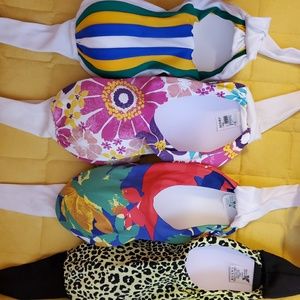 Lot of 4 Brazilian bikini tops + 2 bottoms